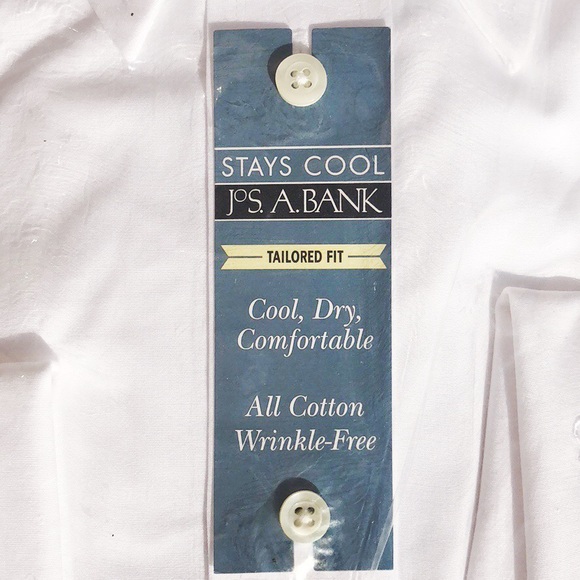 JOS A BANK White Cufflink Button Dress Shirt 16.5" - Picture 3 of 7